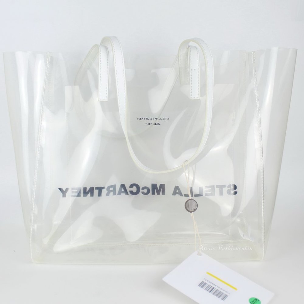 NEW STELLA MCCARTNEY Authentic Clear Logo Tote - Picture 5 of 15